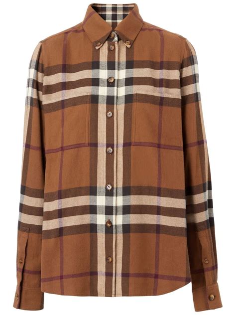 burberry checkered long sleeve flannel|burberry clothing website.